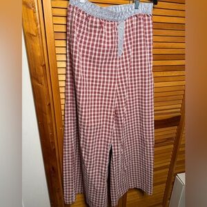 Sincerely Jules Red and White Plaid Women’s Wide Leg Pants